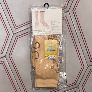 SpongeBob SquarePants Casual Crew Socks - Tan